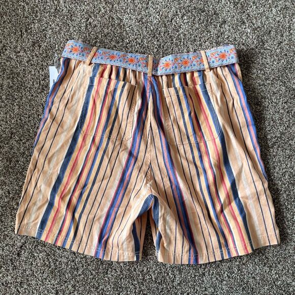 NWT Soft Surroundings summer breeze linen orange stripe long short size XL (18) - Picture 9 of 10